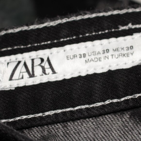 NWT Zara Bleached Regular Fit Denim Cargo Shorts Size 30 - Picture 7 of 9